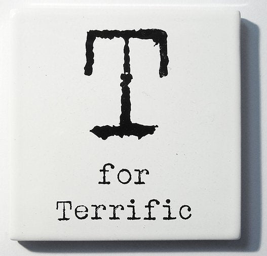 Letter Ceramic Coasters - T For...