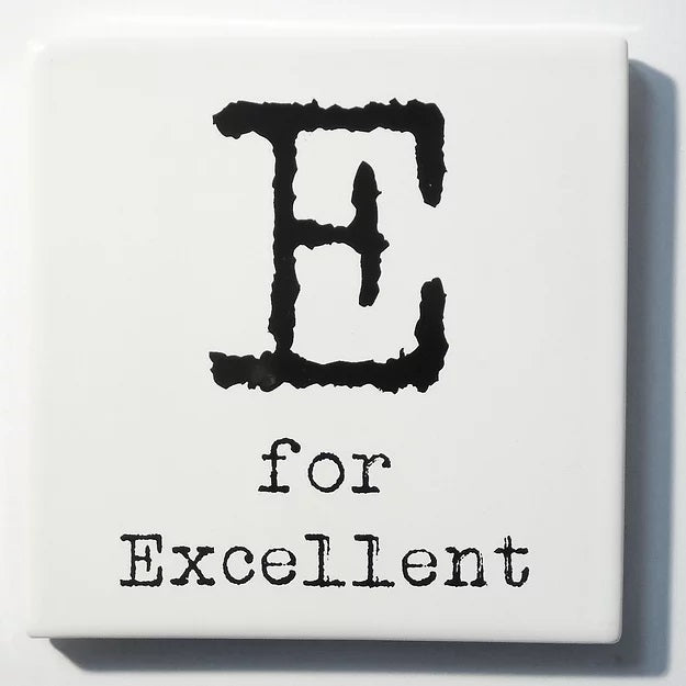 Letter Ceramic Coasters - E For...