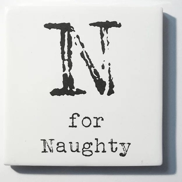 Letter Ceramic Coasters - N For...