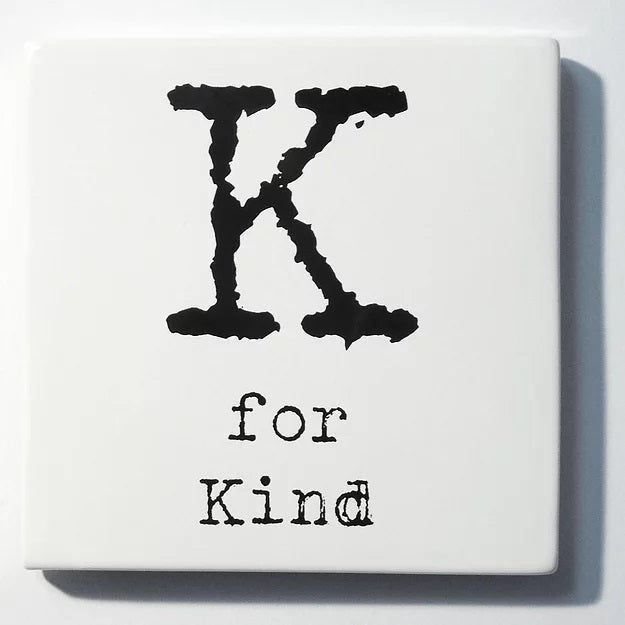 Letter Ceramic Coasters - K For...