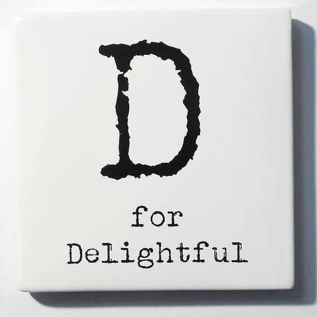 Letter Ceramic Coasters - D For...
