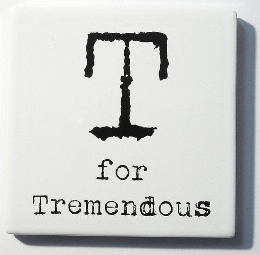 Letter Ceramic Coasters - T For...