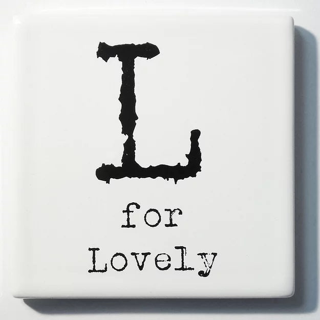 Letter Ceramic Coasters - L For...