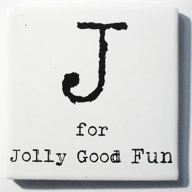 Letter Ceramic Coasters - J For...