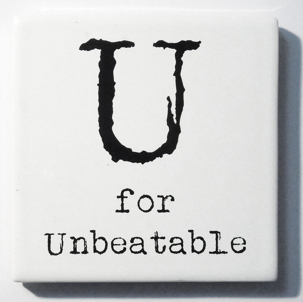 Letter Ceramic Coasters - U For...