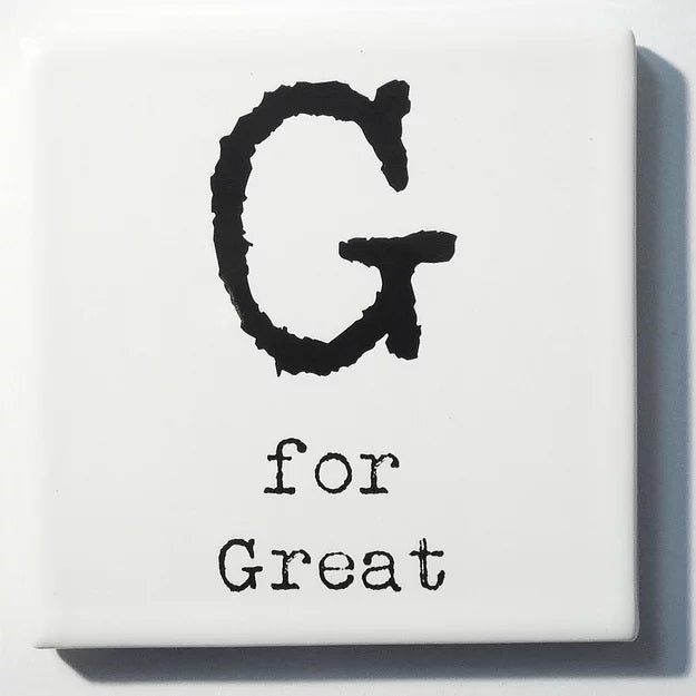 Letter Ceramic Coasters - G For...