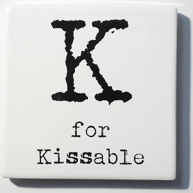 Letter Ceramic Coasters - K For...