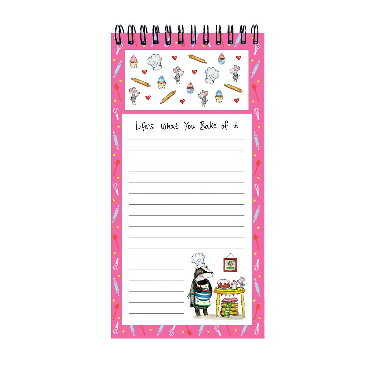 Spiral Bound Magnetic Note Pad - Life's What You Bake Of It
