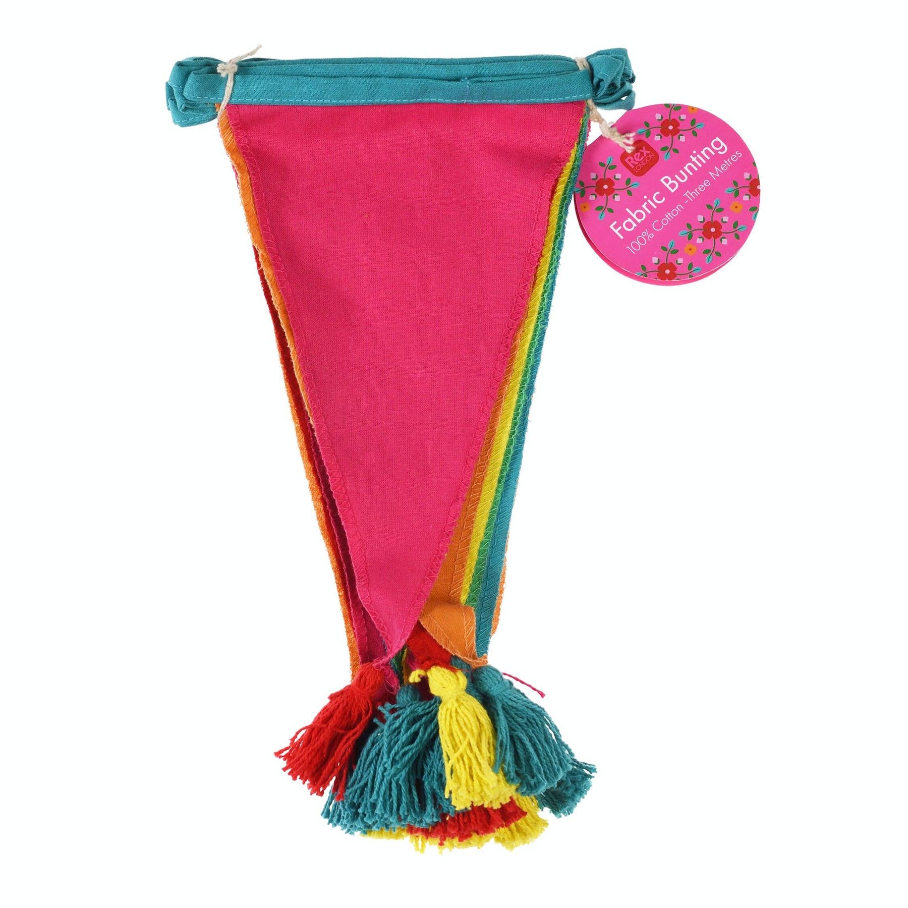 Colourful Tasselled Cotton Bunting (3 Metres)