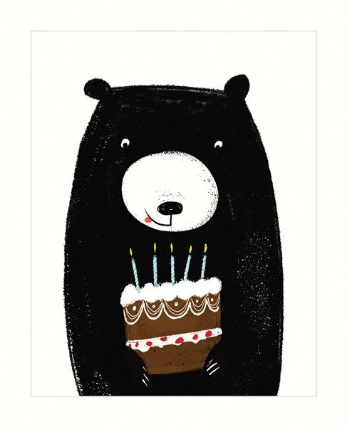 Bear And Birthday Cake