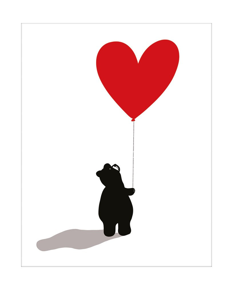 Bear With Heart Balloon