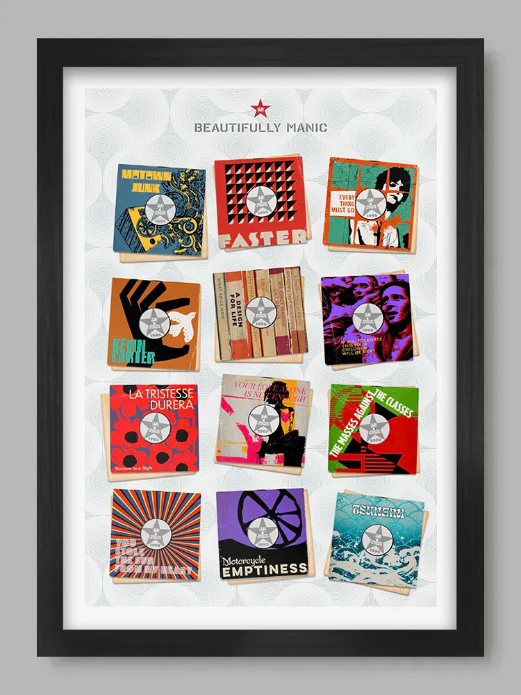 Beautifully Manic  - A3 Music Poster Print