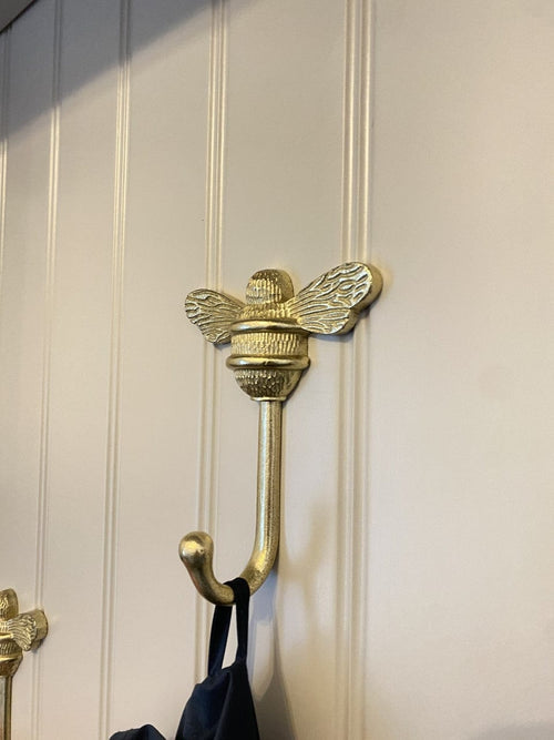 Brass Bee Coat Hook - Brass Finish