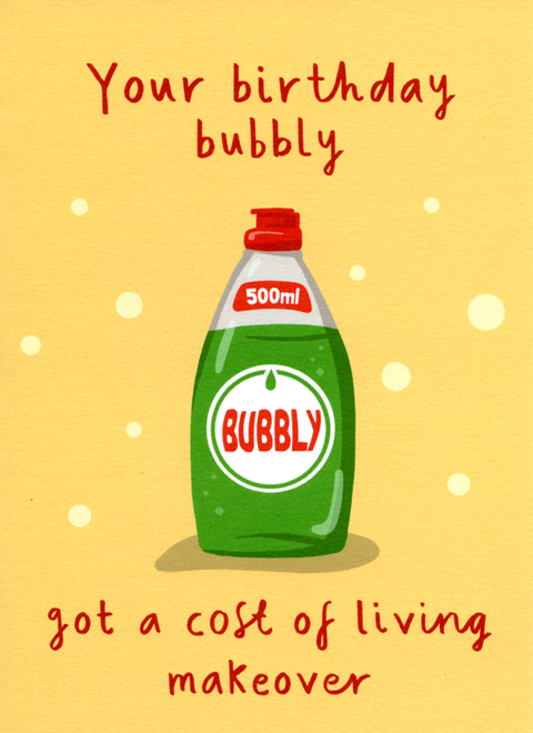 Your Birthday Bubbly Birthday Card