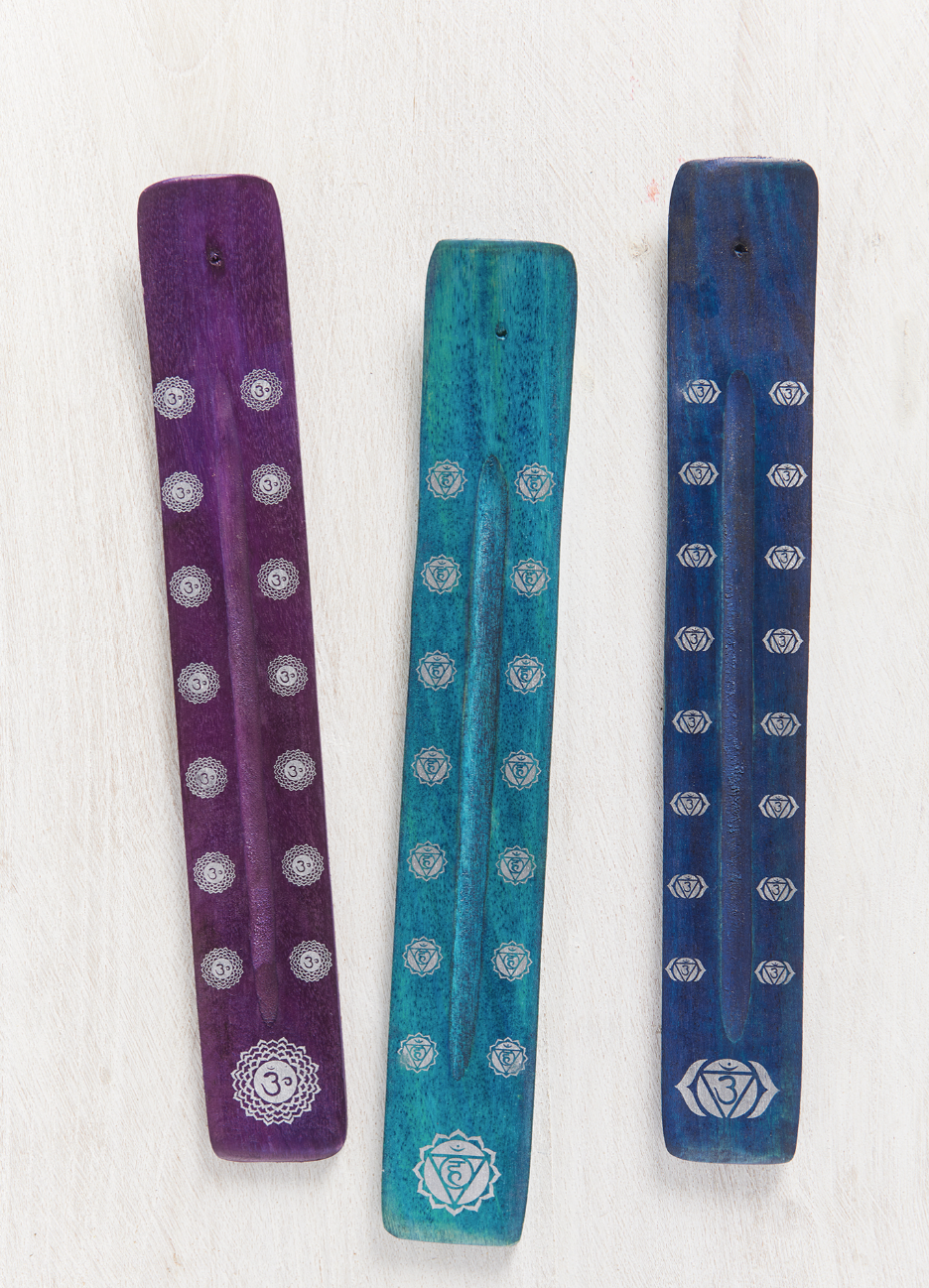 Chakra Incense Holder, Silver Print