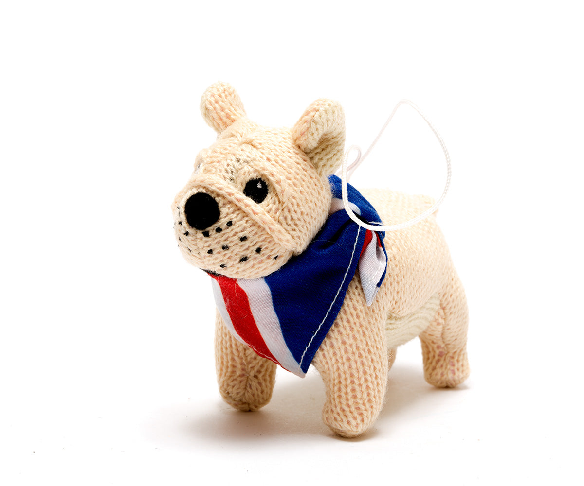 British Bull  Dog  Knitted Decoration