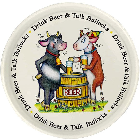 Talk Bullocks Metal Drinks Tray