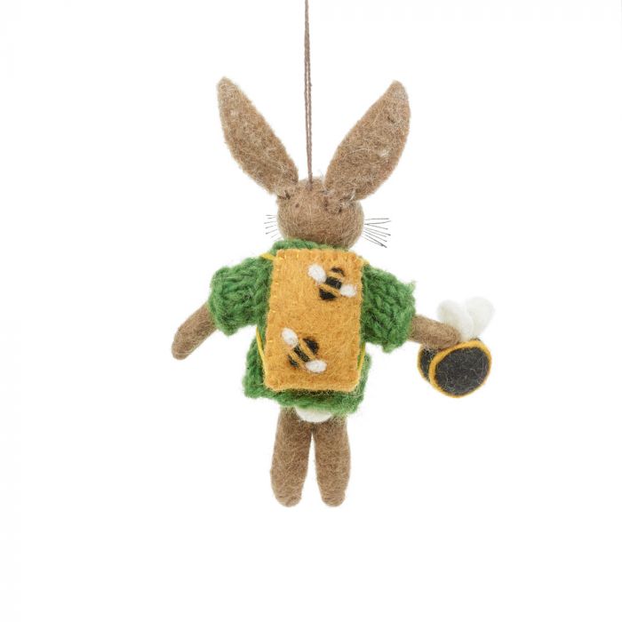 Billy Bumblebee Hare Felt Hanging Decoration