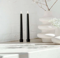 Taper Candle Holders -Matt Black Pack of 2