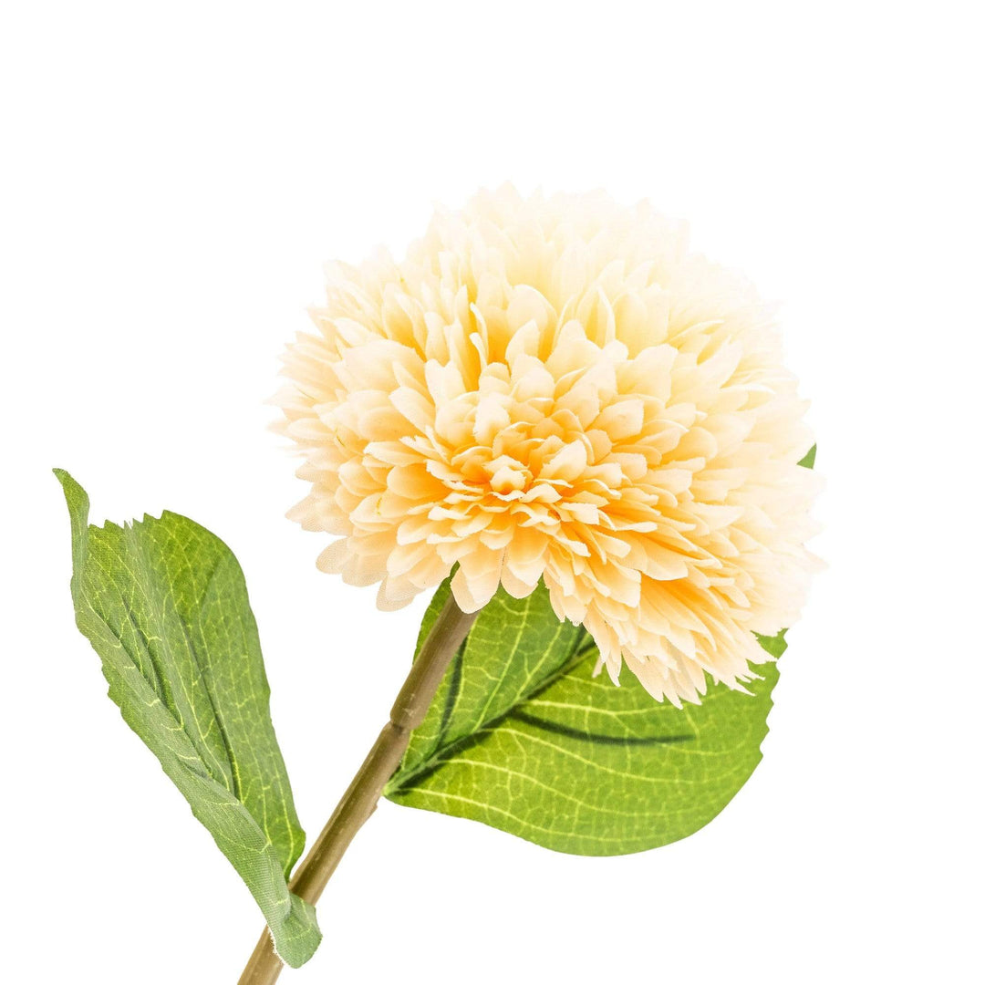 Chrysanthemum Single Stem Faux Flower - Peach