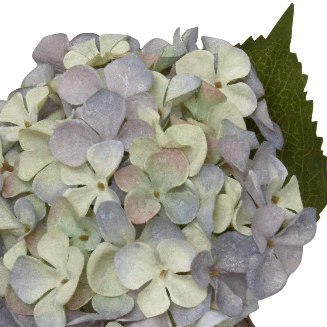 Hydrangea Single Stem Faux Flower - Blue & Green