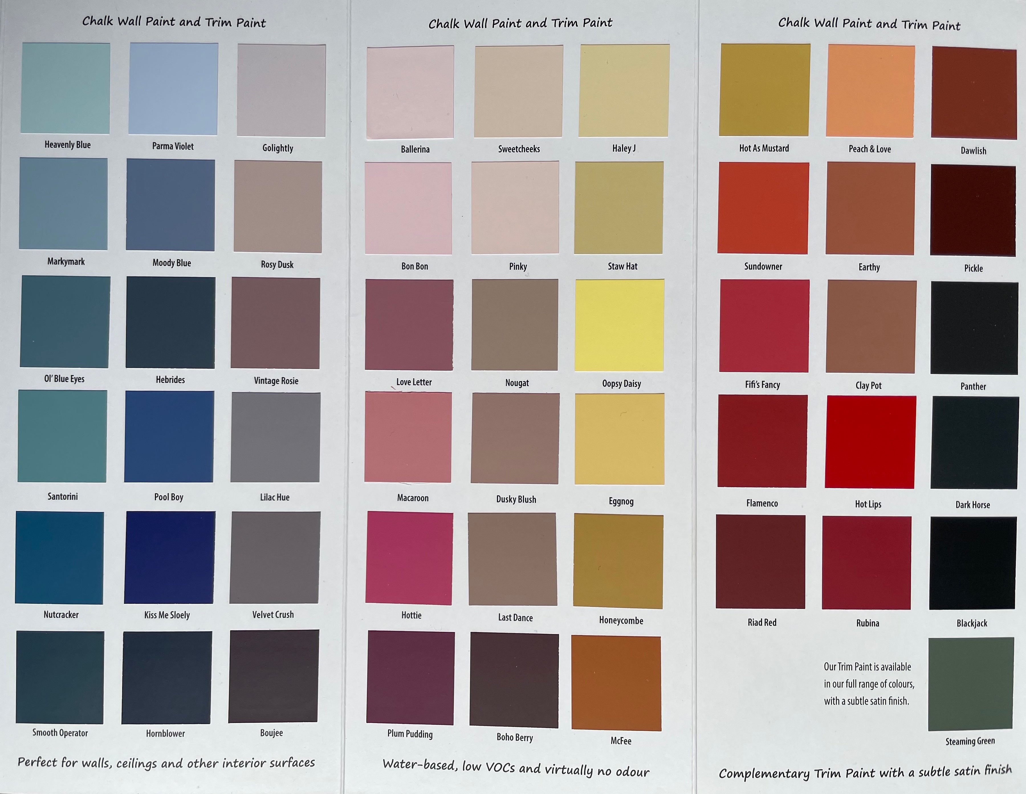 Frenchic Colour Chart - The Colour Collection