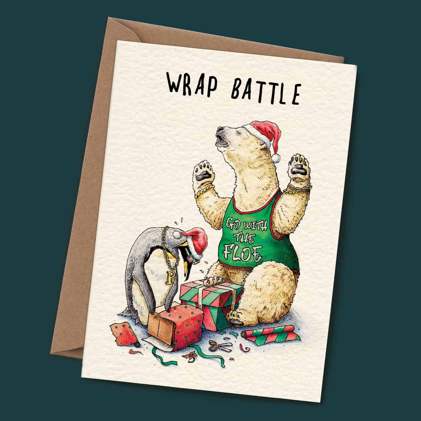 Wrap Battle Christmas Card