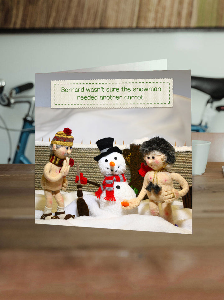 Snowman's Carrot - Funny Christmas Card