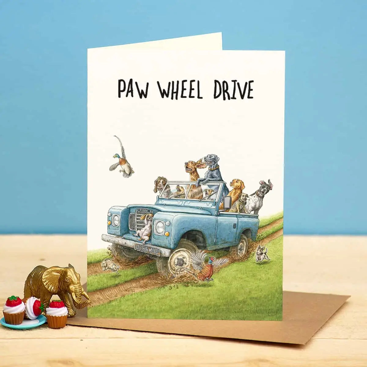 Paw Wheel Drive Birthday Card