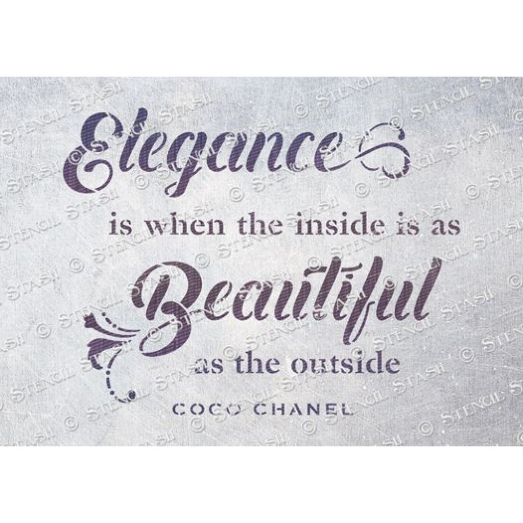 Chanel Quote No.2 Quote Stencil