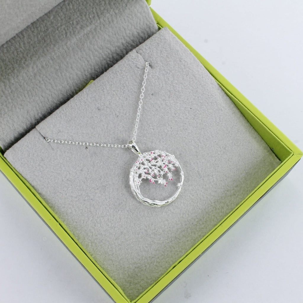 Cherry Blossom Sterling Silver Necklace