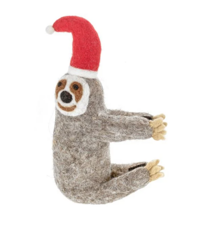 Christmas Sloth Felt Tree Topper