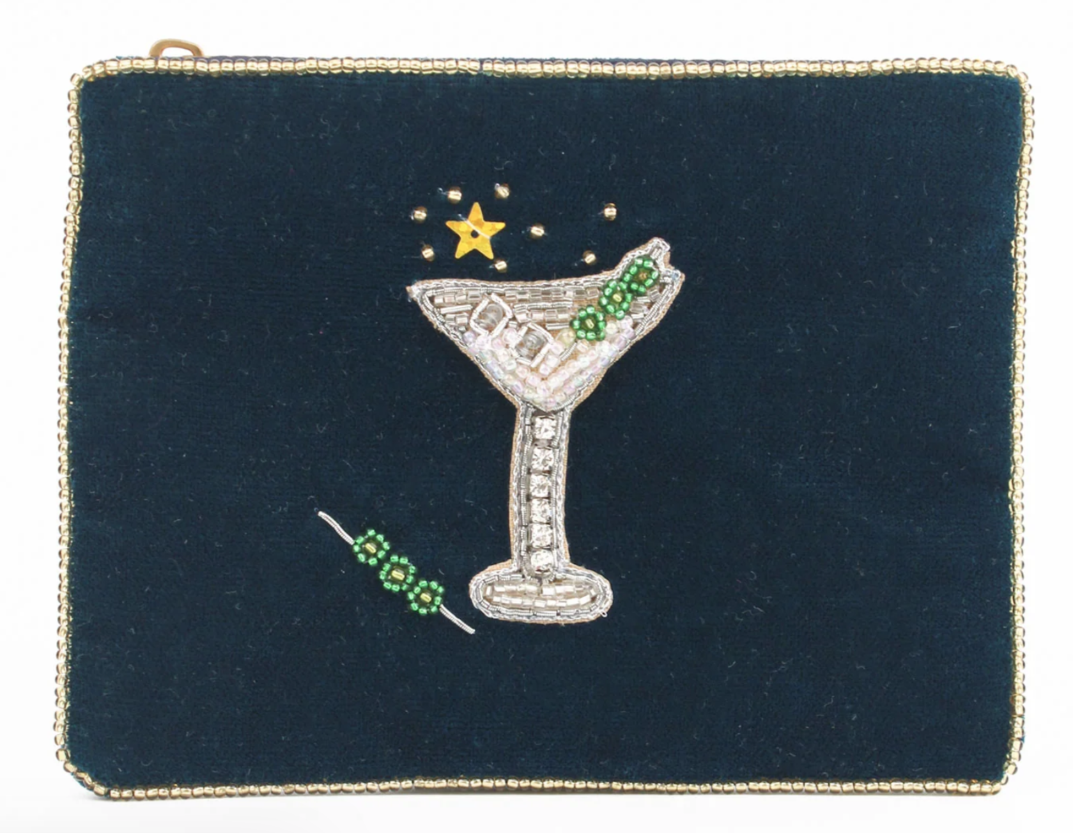 Martini Cocktail Velvet Purse