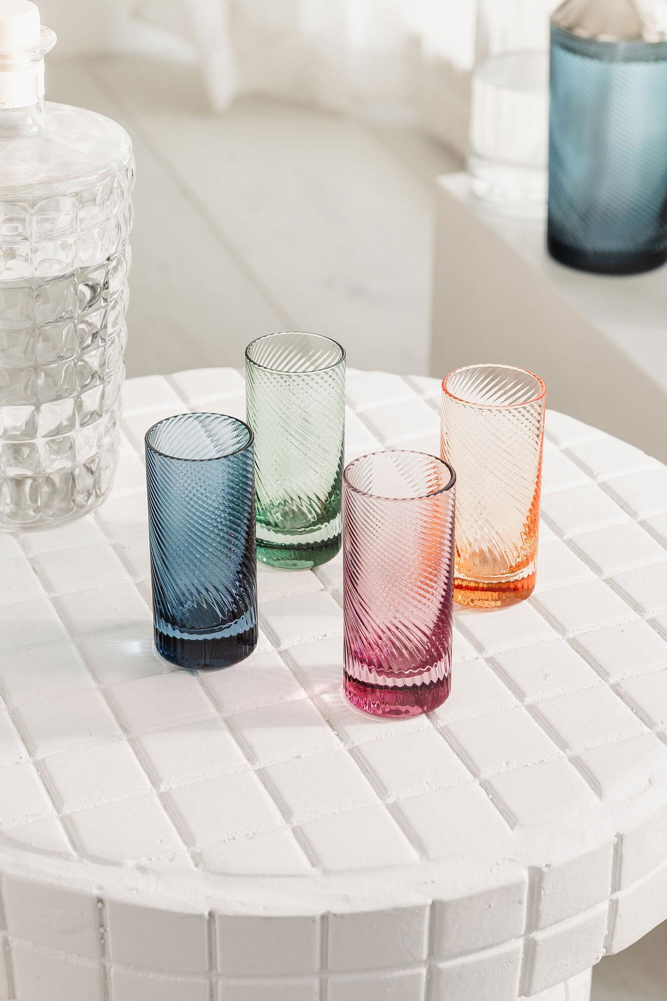 Twist Coloured Shot Glasses – Set of 4