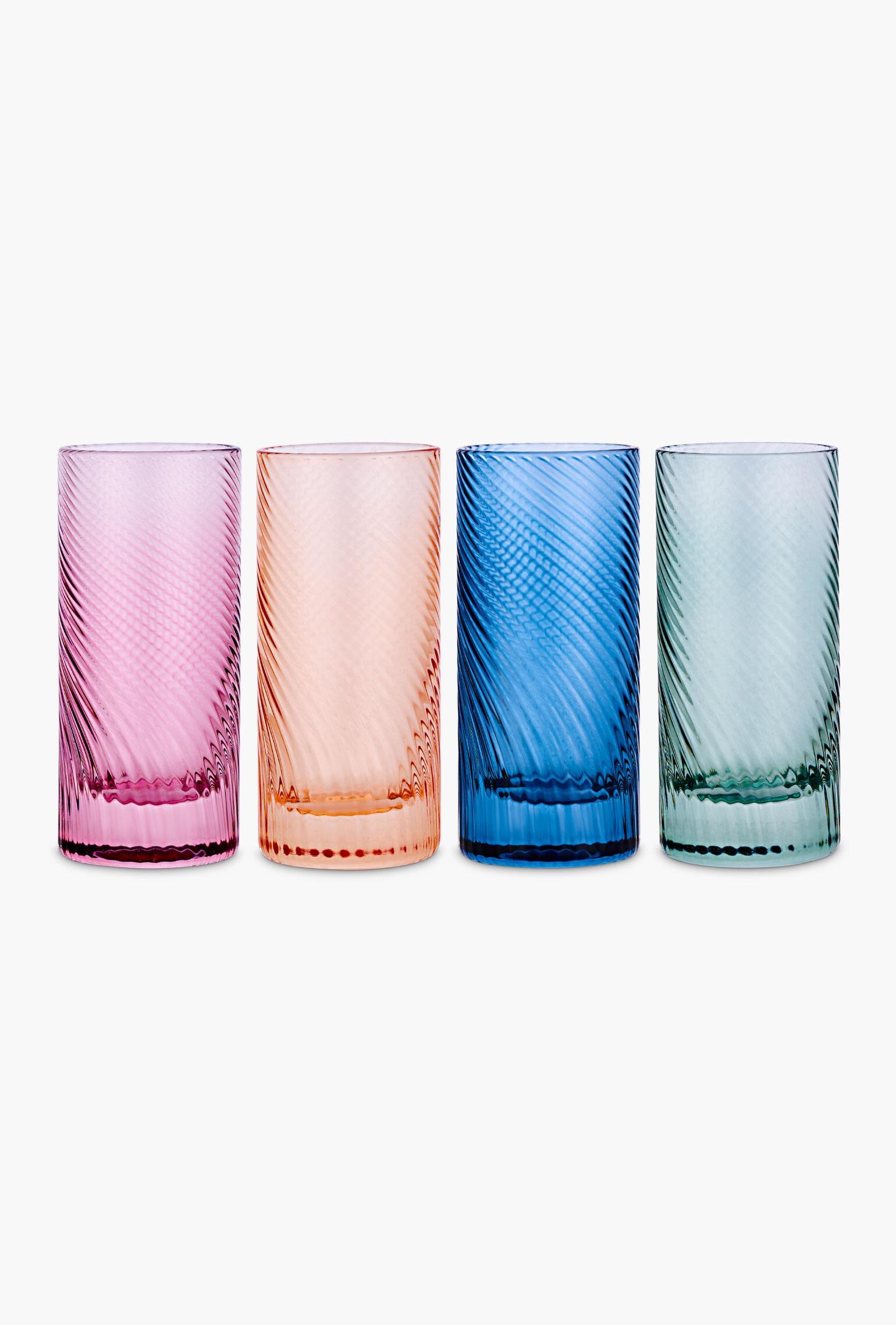 Twist Coloured Shot Glasses – Set of 4
