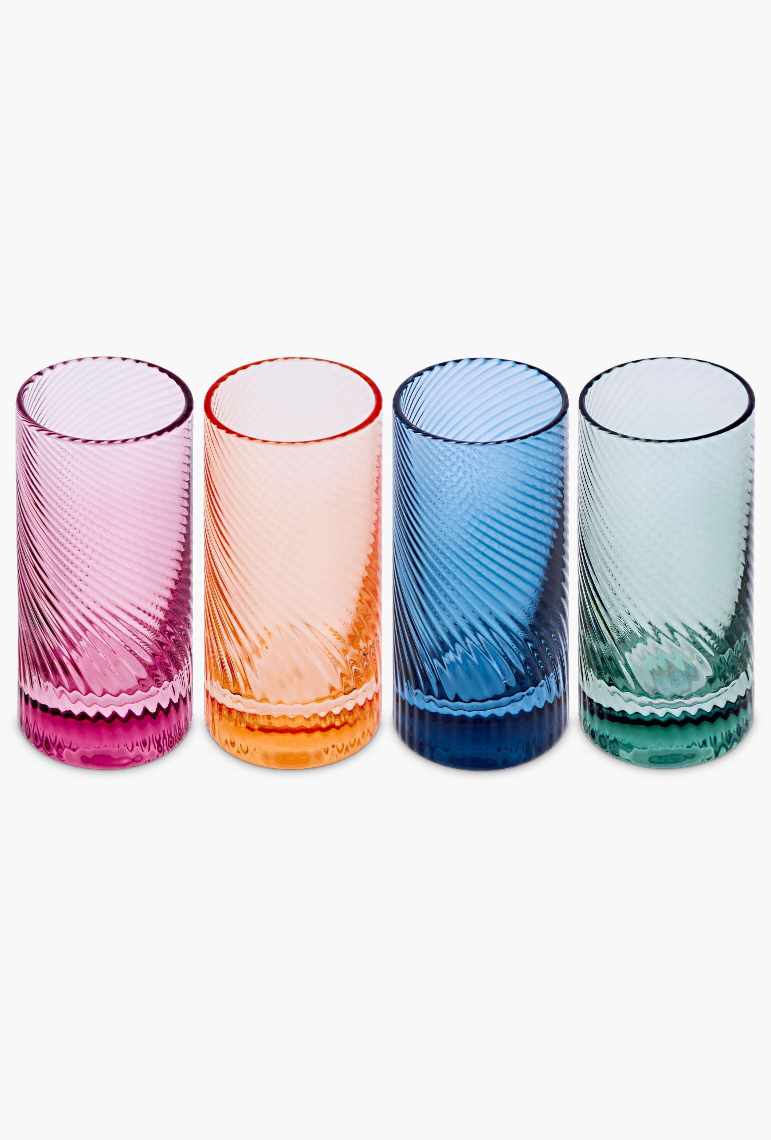 Twist Coloured Shot Glasses – Set of 4
