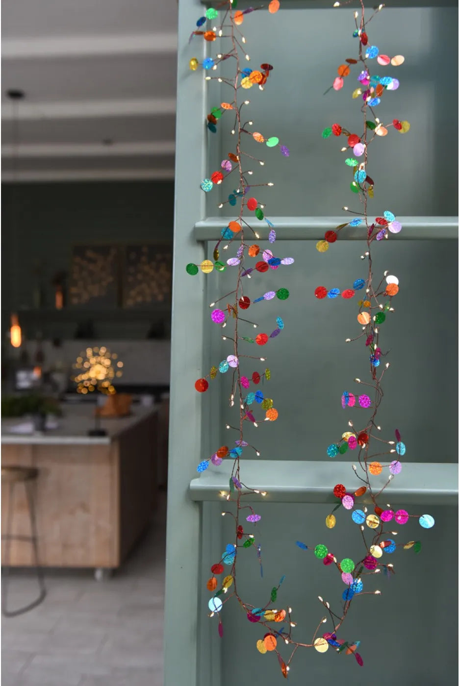 Rainbow Confetti String Lights
