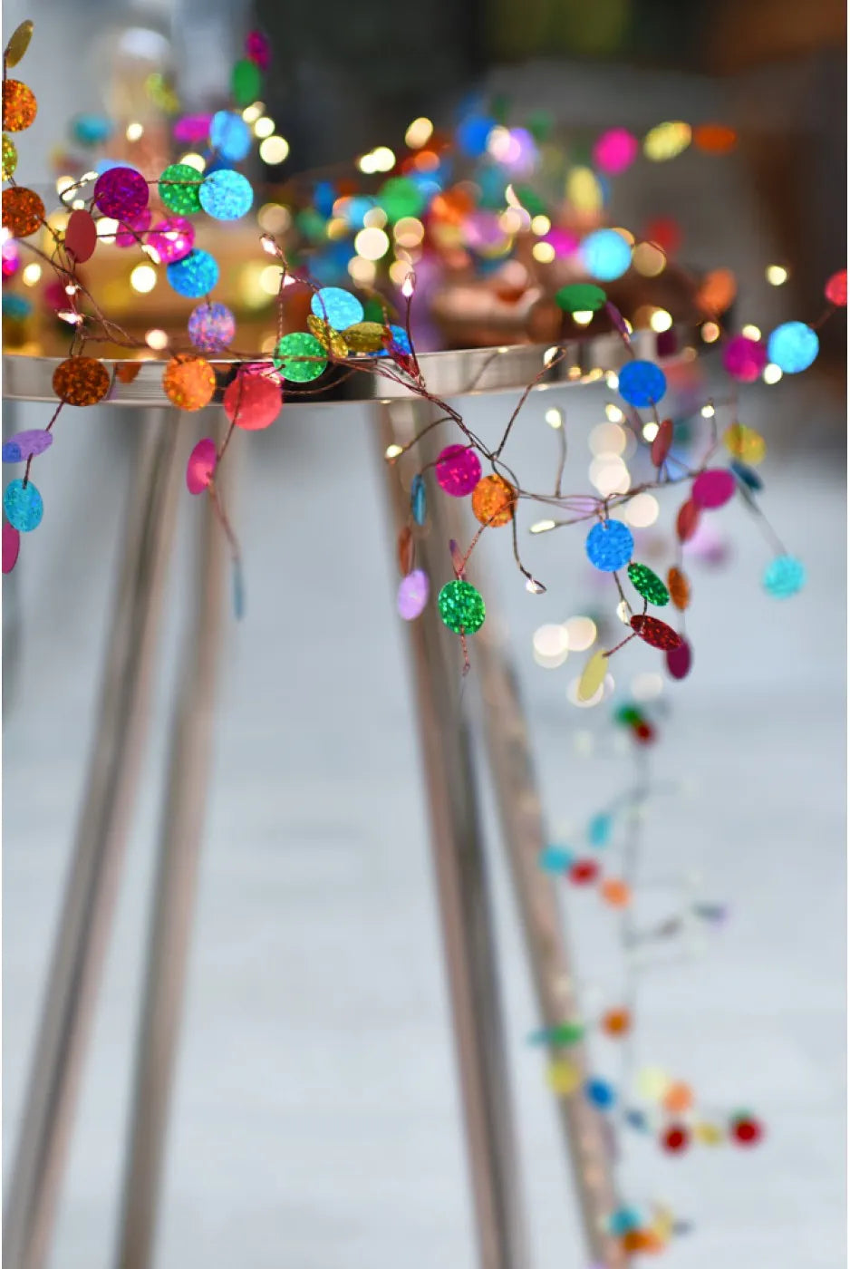 Rainbow Confetti String Lights