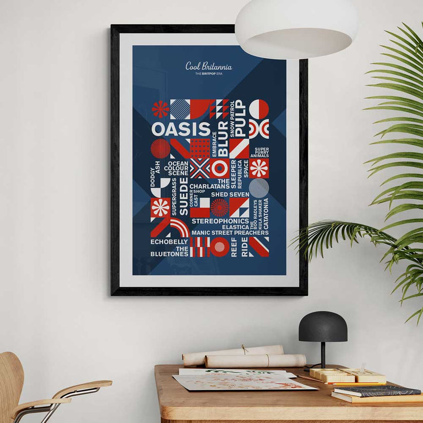 Cool Britannia - Music Poster Print