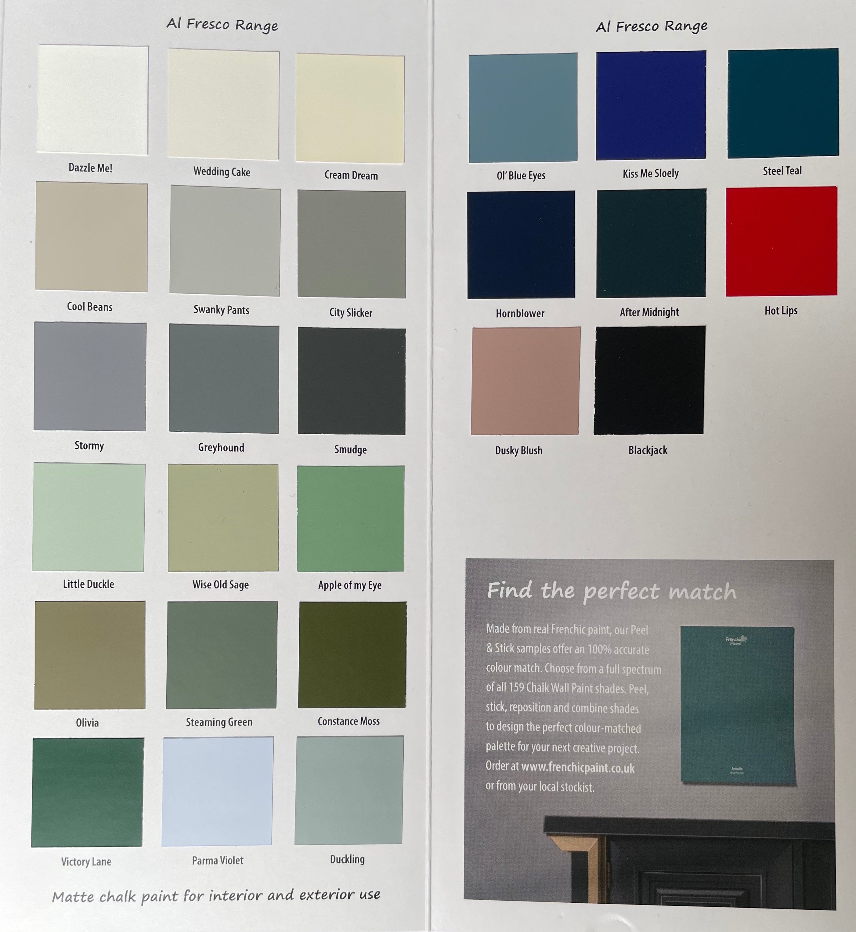 Frenchic Colour Chart - The Creative Collection