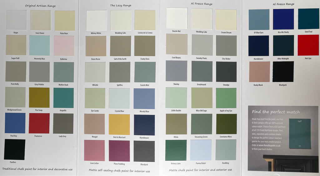 Frenchic Colour Chart - The Creative Collection
