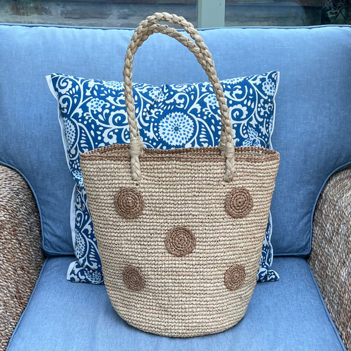 Crochet Circles Bag  - Tea