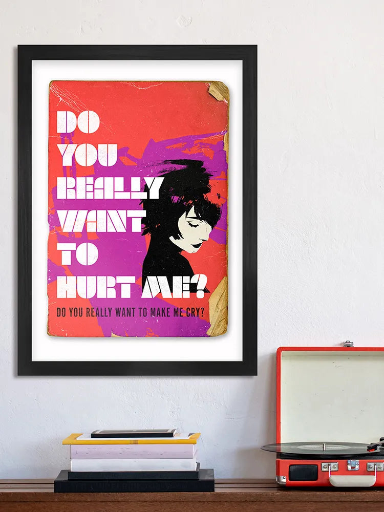 Do You Really Want To Hurt Me  - Music Poster Print