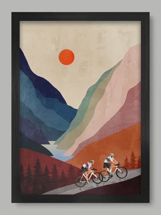 Cycing Home  - Cycling Poster Print