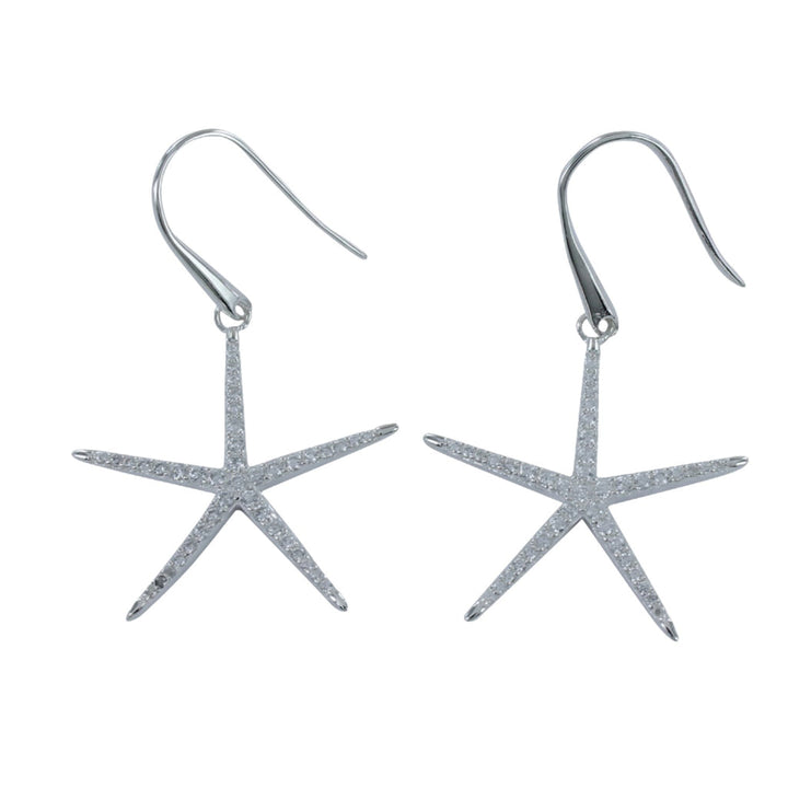 Sparkling Starfish Drop Earrings