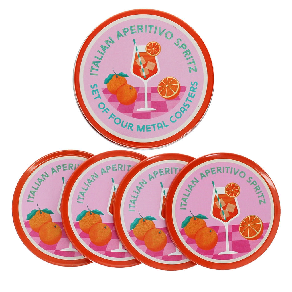 Metal Coaster Set of 4 - Aperitivo Spritz