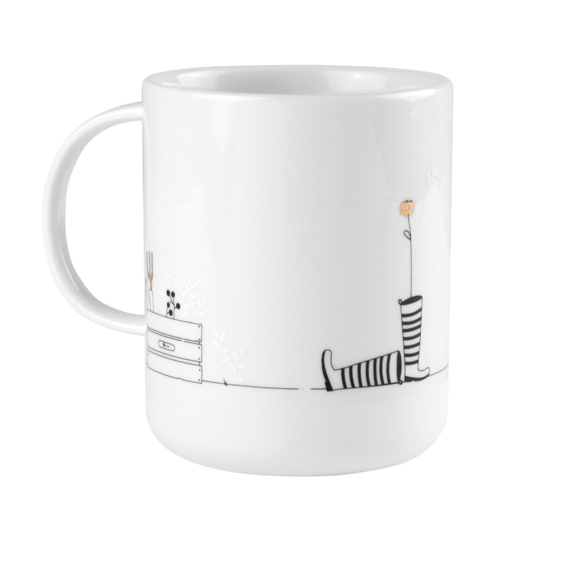 Porcelain Mug With Gardening Theme design