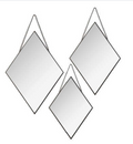 Set Of Three Diamond Mirrors