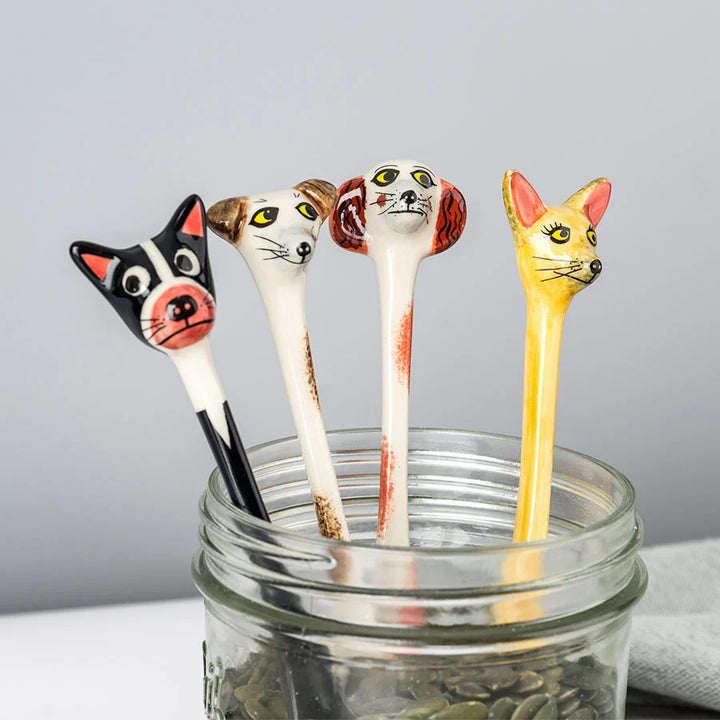 Ceramic Dog Spoons