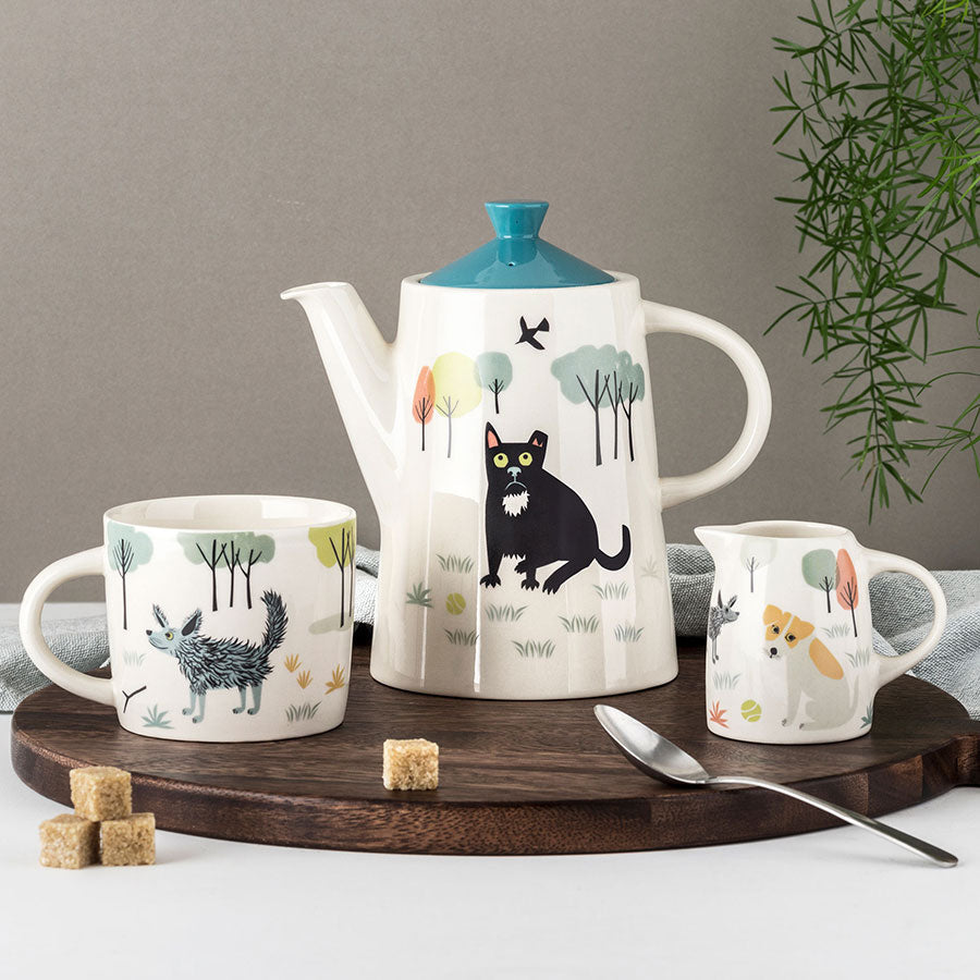 Hand Made Ceramic Dog Tea Pot